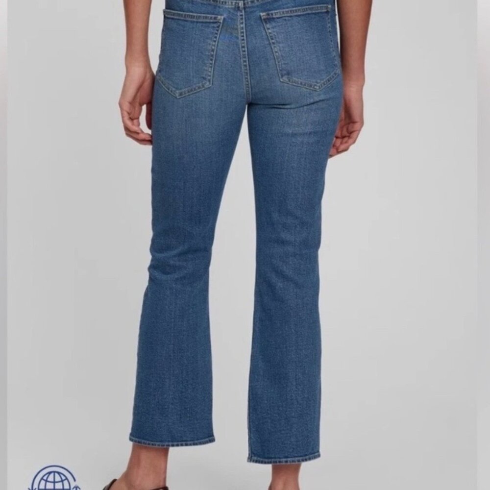 Gap Kick Fit Flare High Rise Jeans Med Wash Sz 27 - Picture 5 of 5